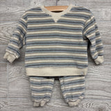 Velour Crewneck & Joggers Stripes 9M