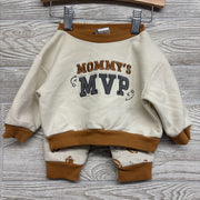 Crewneck Mommy's MVP & Jogger Sweatpants Footballs 0-3M