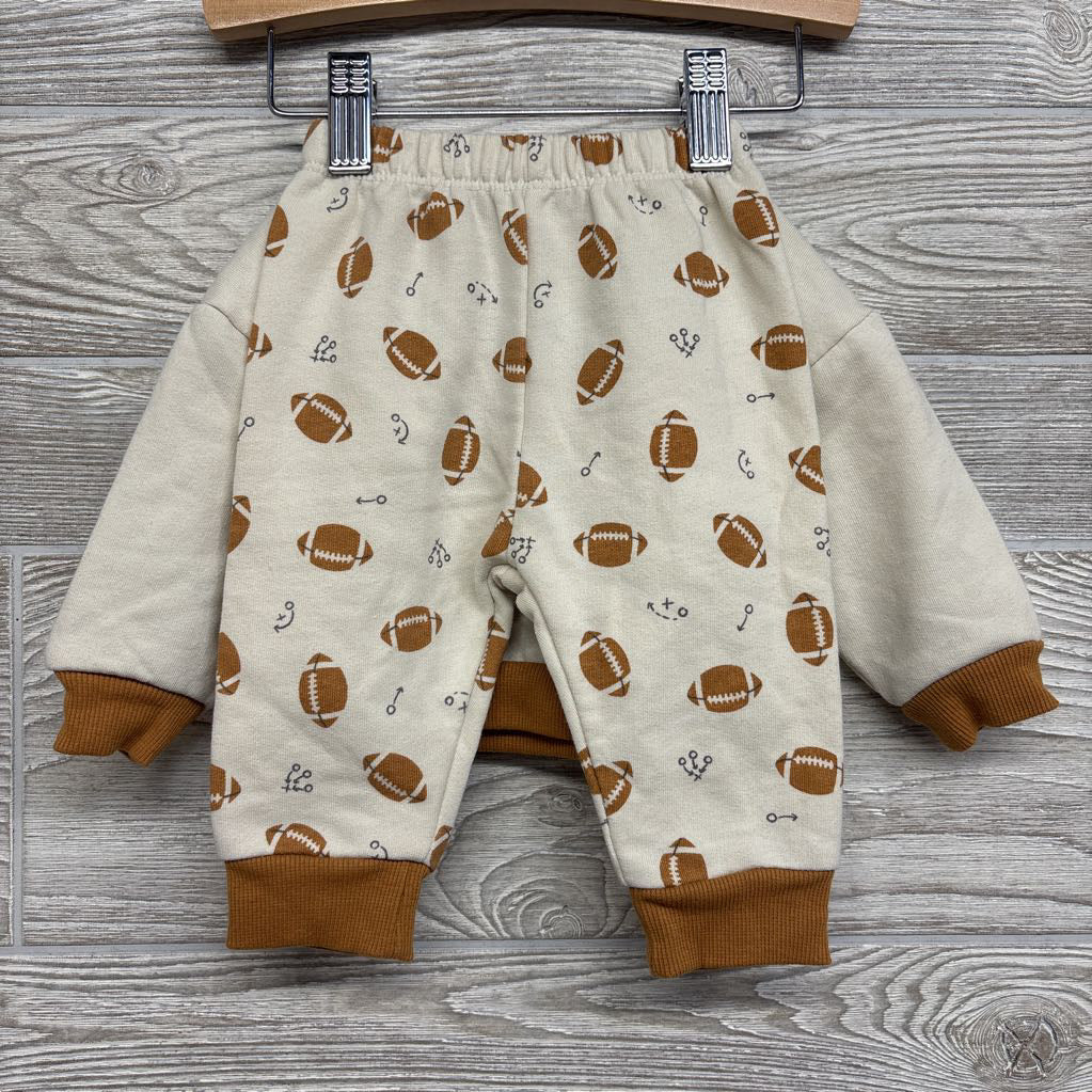 Crewneck Mommy's MVP & Jogger Sweatpants Footballs 0-3M