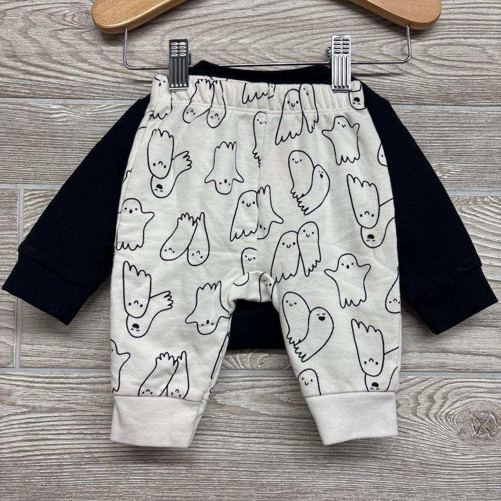 Crewneck Ghost & French Terry Joggers 0-3M