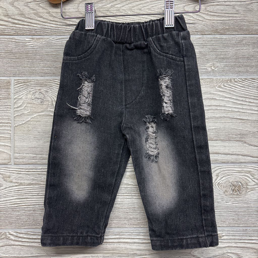 Pull On Distressed Jeans 12M