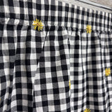 Midi Skirt Gingham Embroidered Flowers 10-12