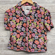 2 Pc LS Plush PJs Flowers 10-12