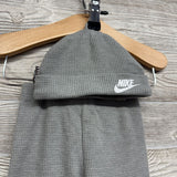 Waffle Knit Footed Pants & Hat Swoosh 3M