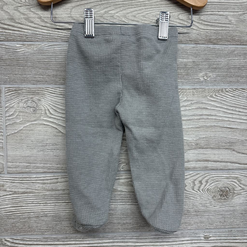 Waffle Knit Footed Pants & Hat Swoosh 3M