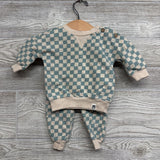 French Terry Crewneck & Joggers Checker 0-3M