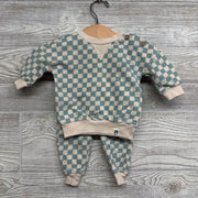 French Terry Crewneck & Joggers Checker 0-3M