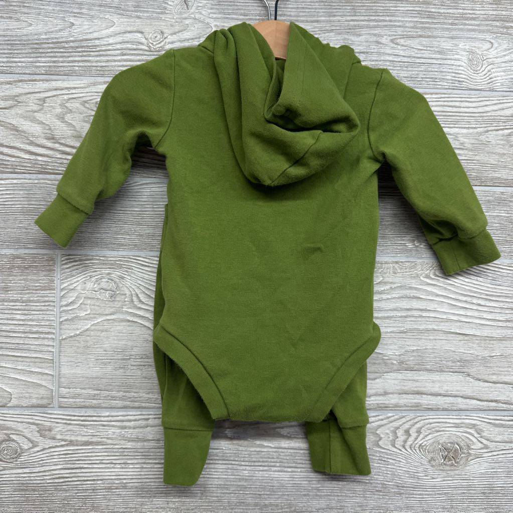 Hoodie Bodysuit & Harem Joggers Lounge Set 6M