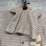 LS Plush Button Up Shirt & Pants W/ Hat Stripes 0-3M