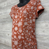 Ruched Bodycon Dress Flowers Large