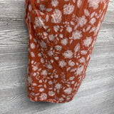 Ruched Bodycon Dress Flowers Large