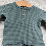 LS Waffle Knit Henley Shirt & Pants NB