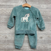 Plush Crewneck Unicorn & Joggers 18M