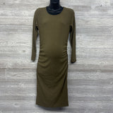 Ribbed LS Midi Dress Medium