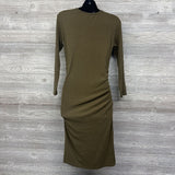 Ribbed LS Midi Dress Medium