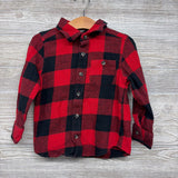 LS Button Up Flannel Shirt Buffalo Plaid 3T