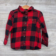 LS Button Up Flannel Shirt Buffalo Plaid 3T