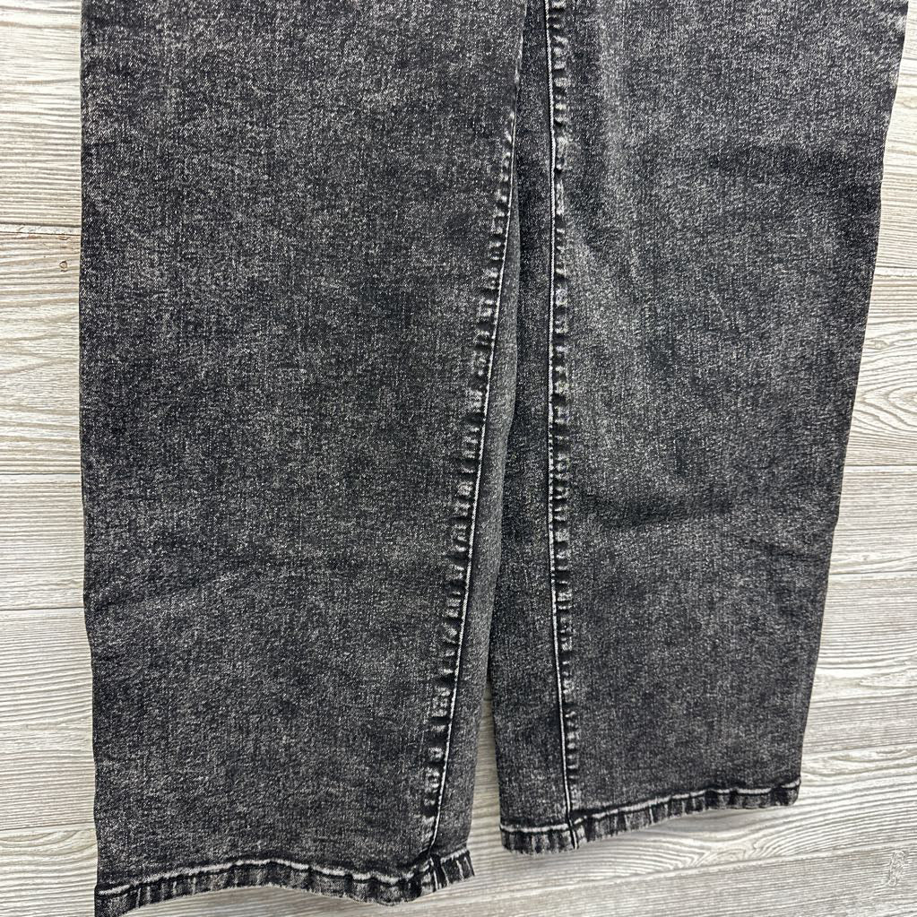 Side Panel Straight Acid Washed Jeans Small