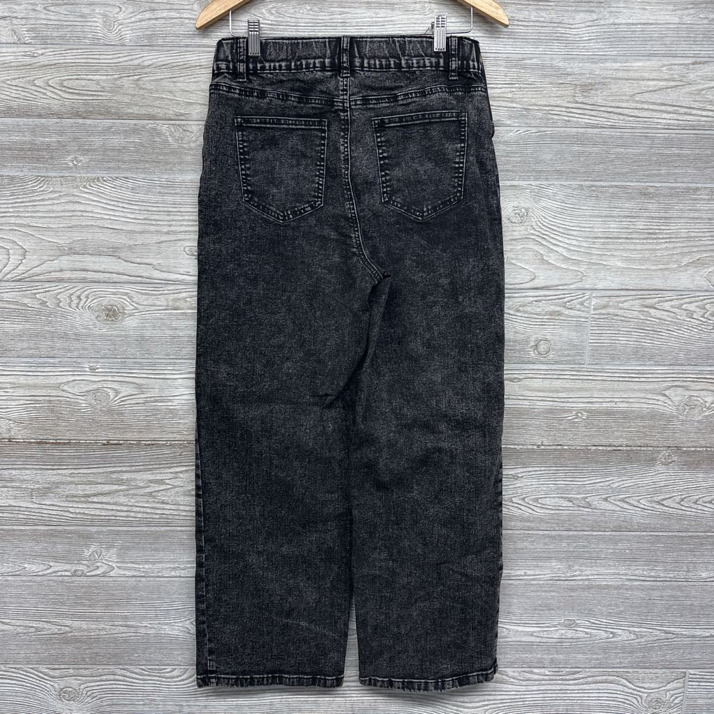 Side Panel Straight Acid Washed Jeans Small