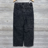 Side Panel Straight Acid Washed Jeans Small