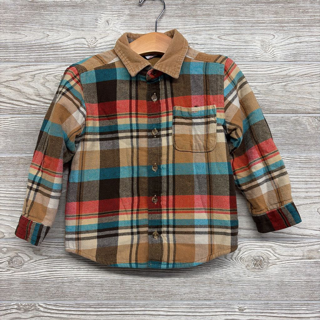 Plaid Fleece Lined Flannel Shacket 4T