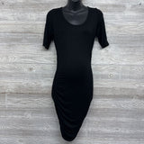 Rouched Bodycon Dress Solid Small