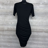 Rouched Bodycon Dress Solid Small