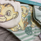 NEW Bandana Bib, Socks & No Scratch Mittens Stripes Simba 6-12M