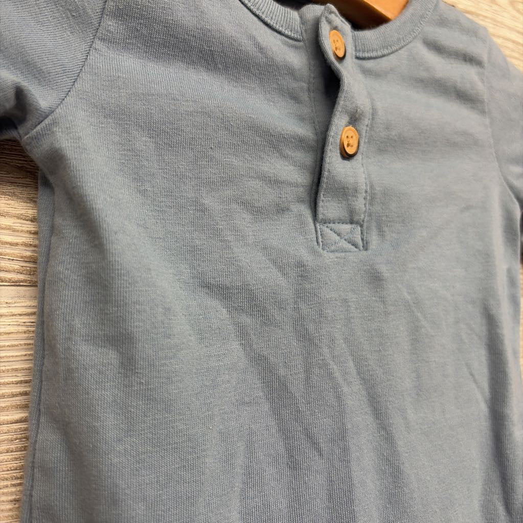 LS Henley Bodysuit 0-3M