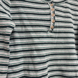 LS Waffle Knit Henley Shirt Stripes 5T