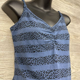 Clip Down Nursing Tank Top Animal Print Stripes Medium