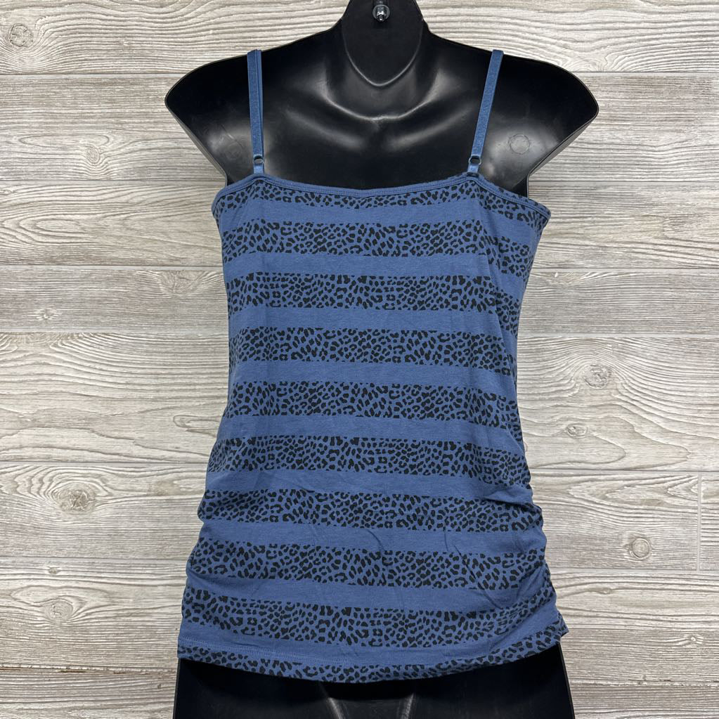 Clip Down Nursing Tank Top Animal Print Stripes Medium