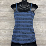 Clip Down Nursing Tank Top Animal Print Stripes Medium