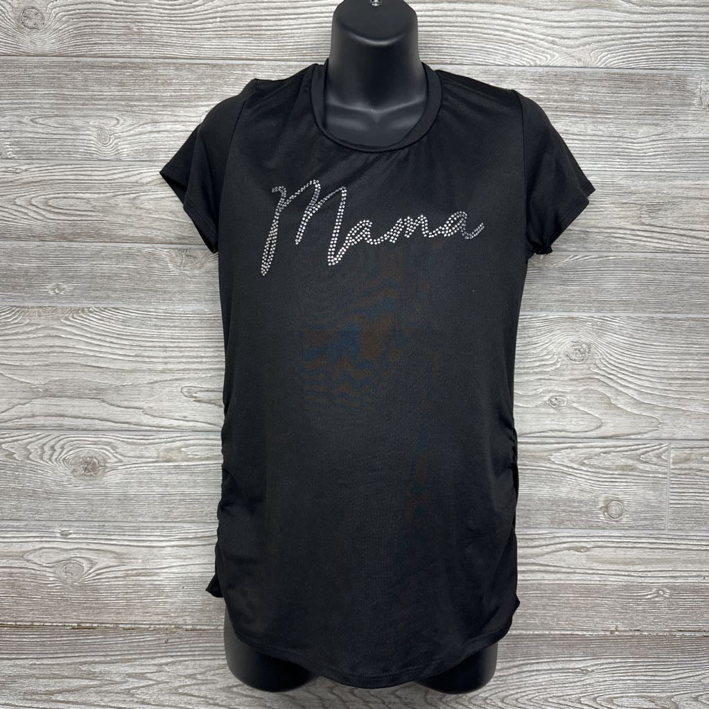 Ruched Shirt Rhinestone Mama M/L