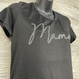 Ruched Shirt Rhinestone Mama M/L