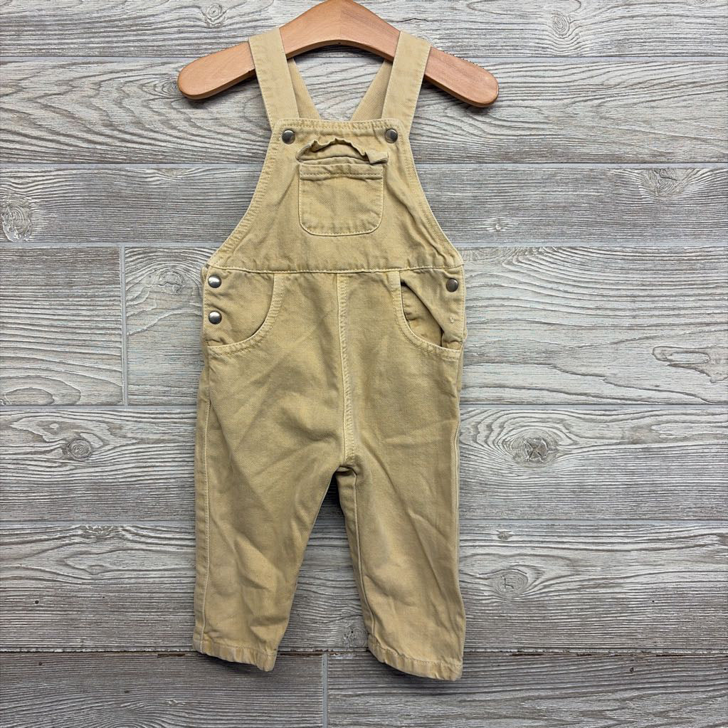 Weathered Denim Overalls 12-18M