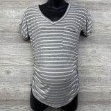 Ruched Shirt Stripes Small