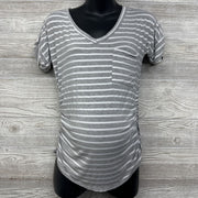 Ruched Shirt Stripes Small
