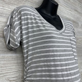 Ruched Shirt Stripes Small