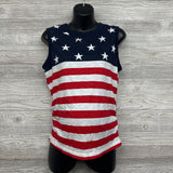 Ruched Tank Top Stars & Stripes Medium