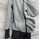 Fleece Kangaroo Pouch Convertible Jacket Small