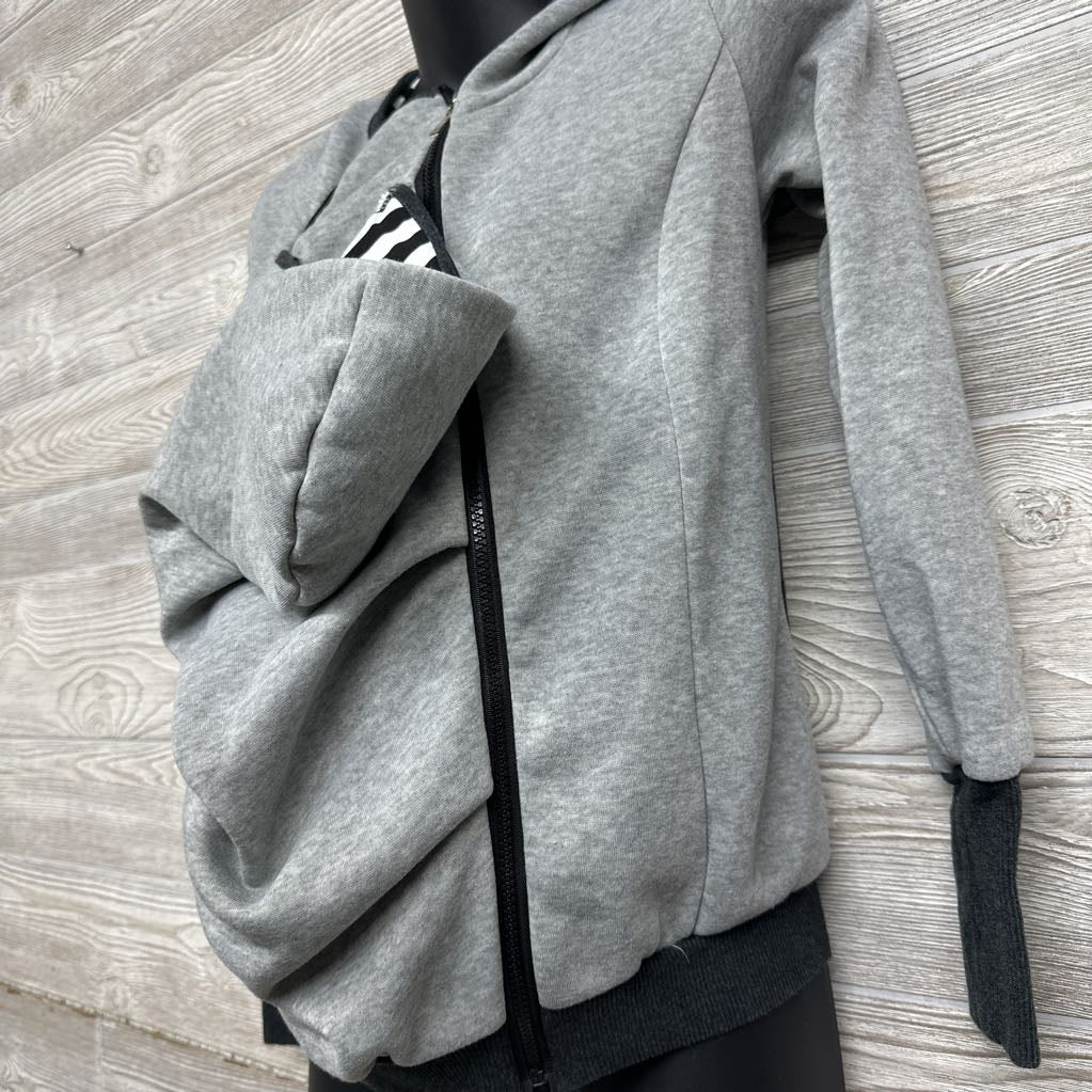 Fleece Kangaroo Pouch Convertible Jacket Small