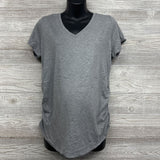 V Neck Ruched Shirt Stripes XL