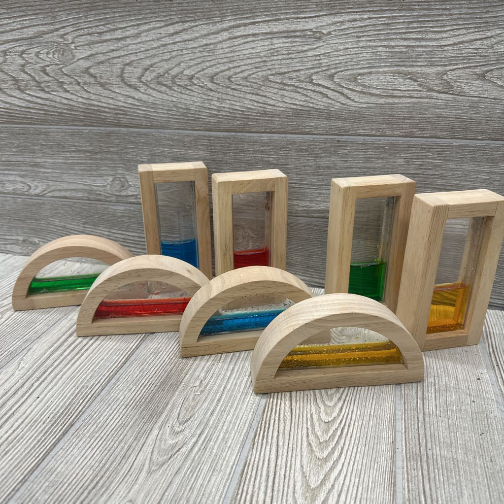8 Pk Sensory Rainbow Water Blocks