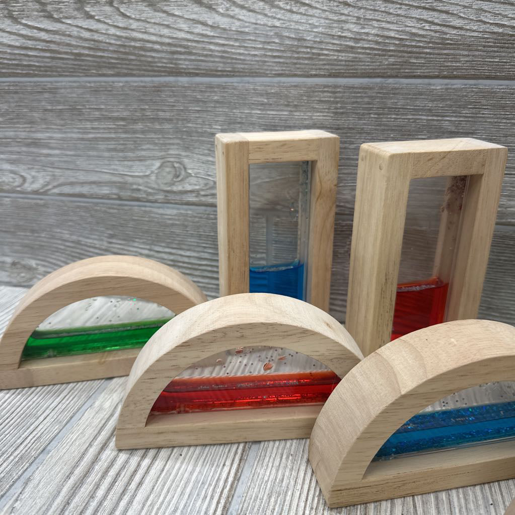 8 Pk Sensory Rainbow Water Blocks