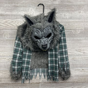 Werewolf Costume Shirt, Claw Paws & Mask