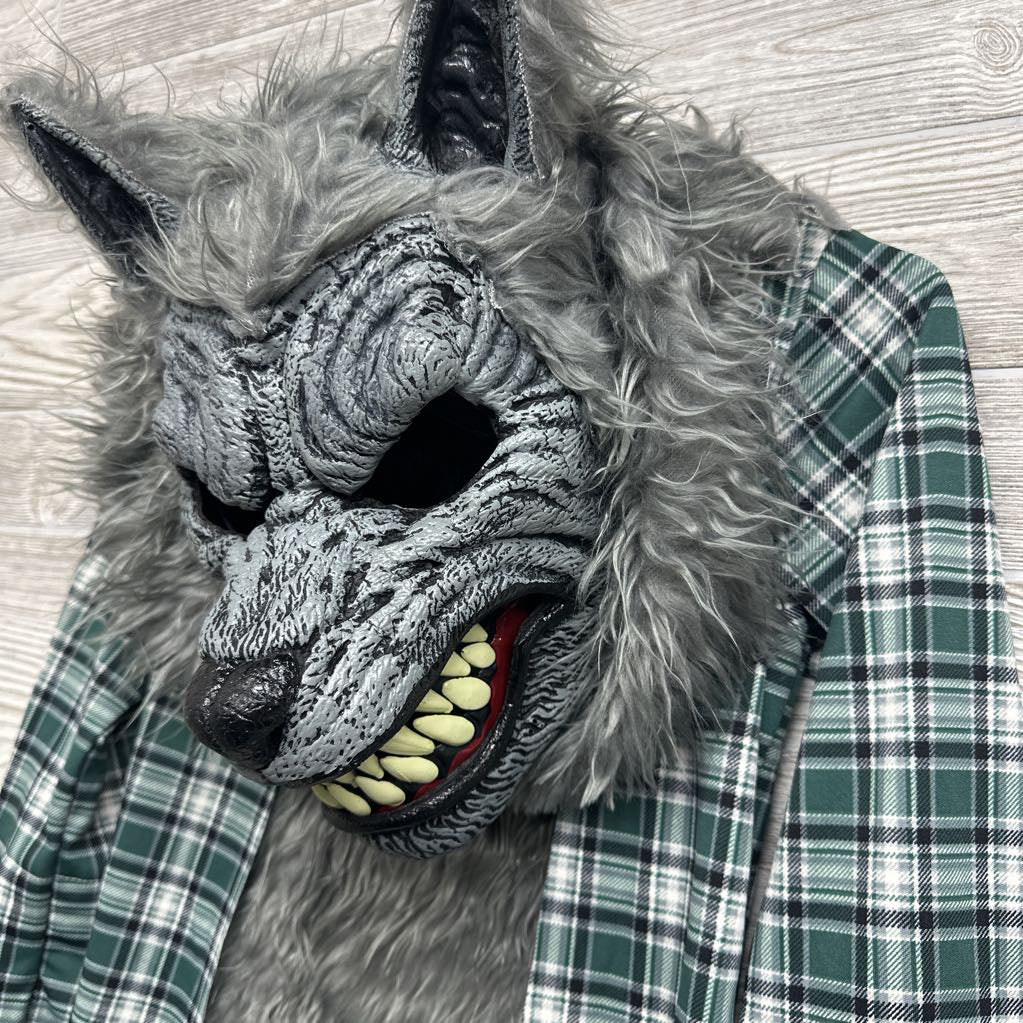 Werewolf Costume Shirt, Claw Paws & Mask