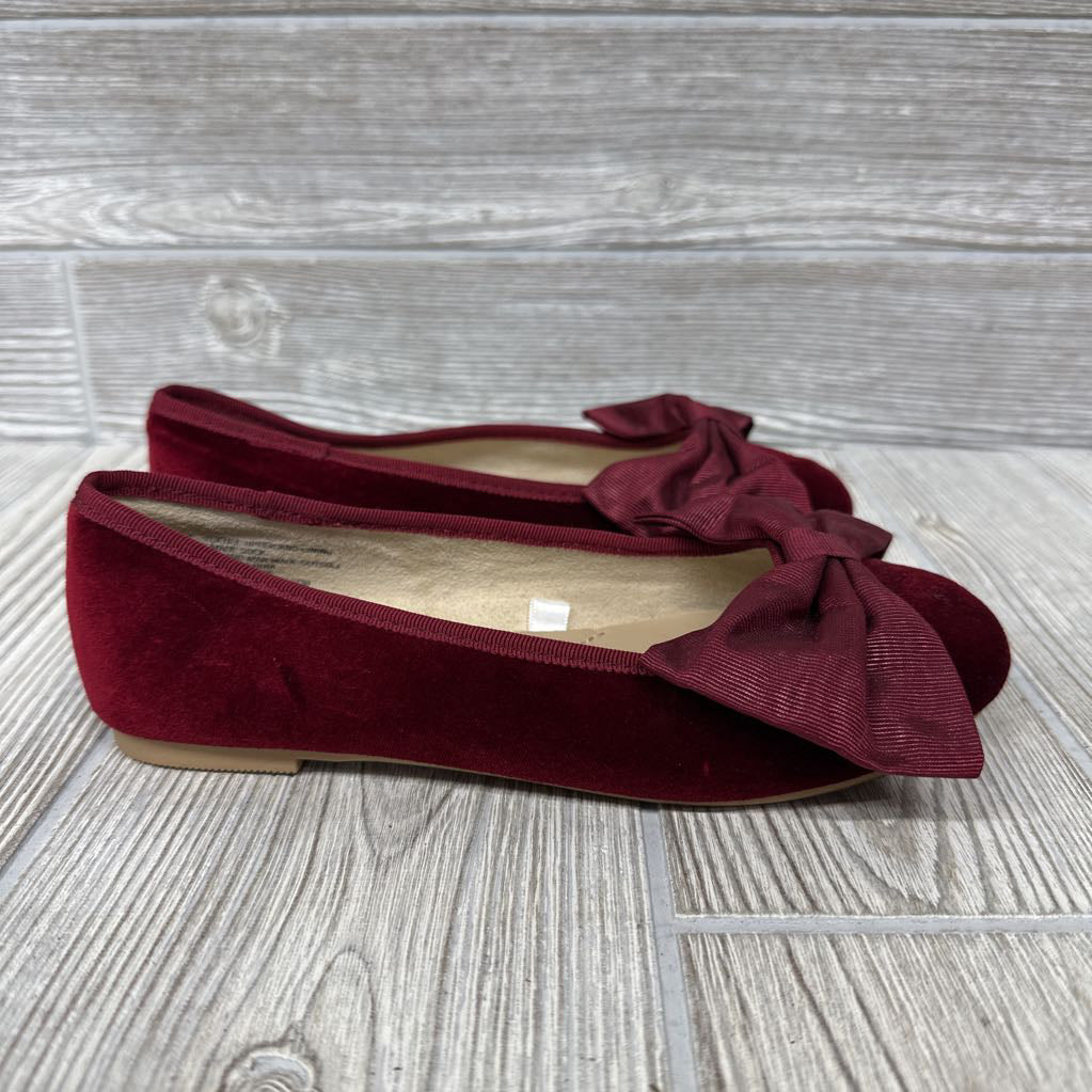 Crushed Velvet Flats Bow 1y