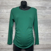 LS Ruched Shirt Small Ribbed Large