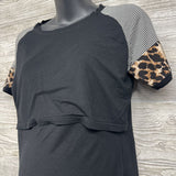 Nursing Shirt Stripes Sleeves Medium